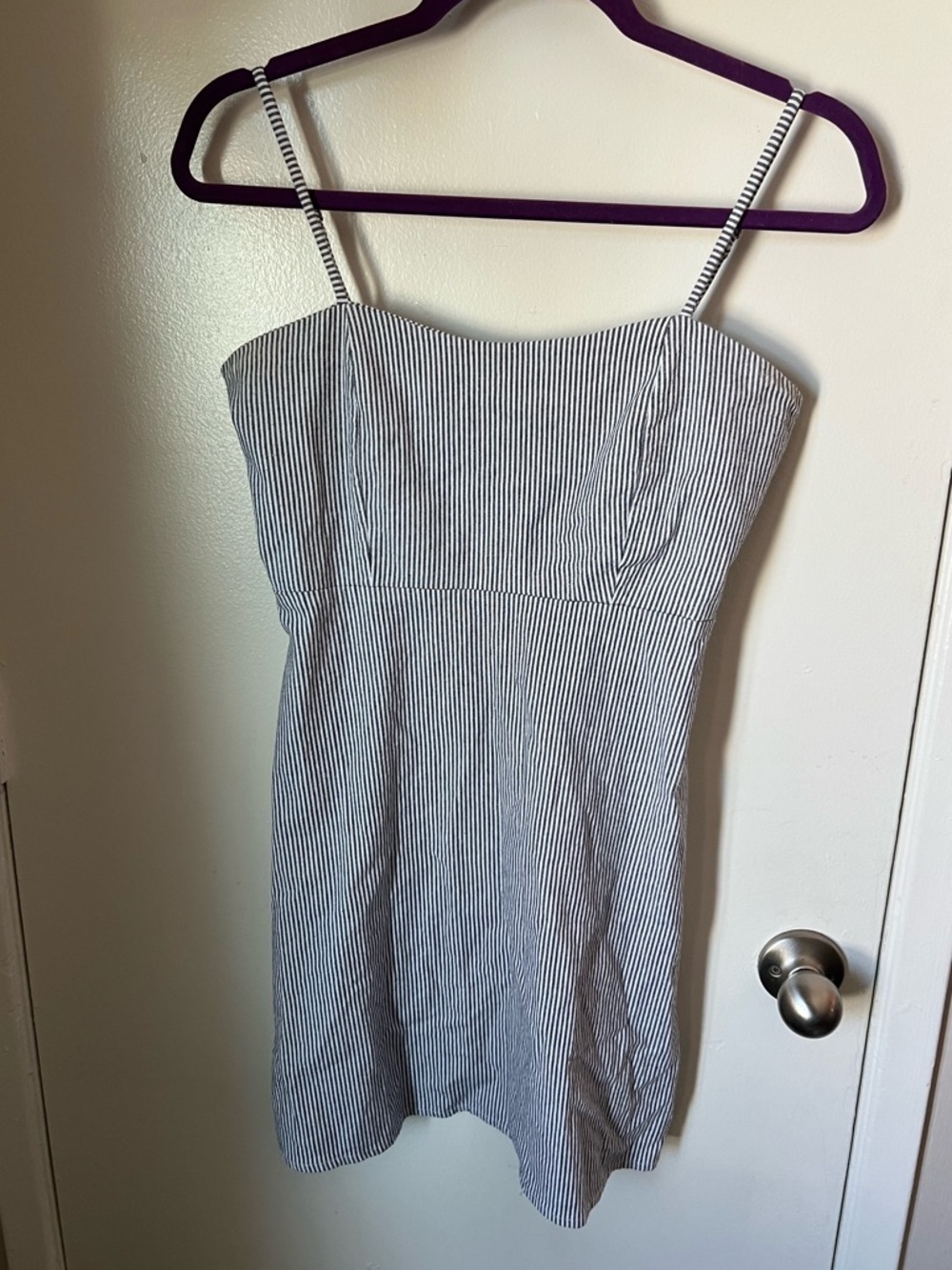 Brandy Melville Blue and White Striped Mini Sundress